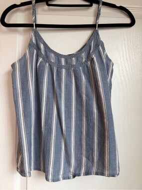 Abercrombie & Fitch Blue and White Striped Camisole